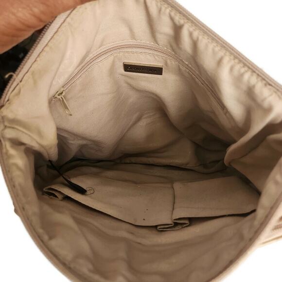 Giani Bernini Women's Beige Leather Messenger Crossbody Bag - Picture 7 of 9